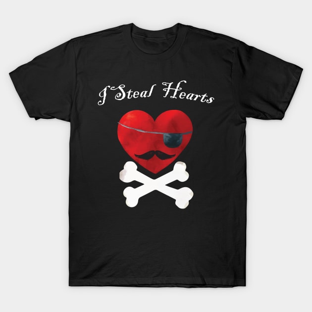 I Steal Hearts Shirt Pirate Boy Girl Toddler Valentine Gift T-Shirt by johnii1422